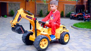 Artem Ride on toys cars. Funny Compilation kids videos