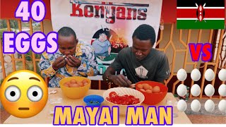 MEET A MAN WHO ATE 20 EGGS IN 16 MINUTES! HE WON 10K IN KENYANS VS FOOD COMPETITION (MAYAI MAN) EP 7