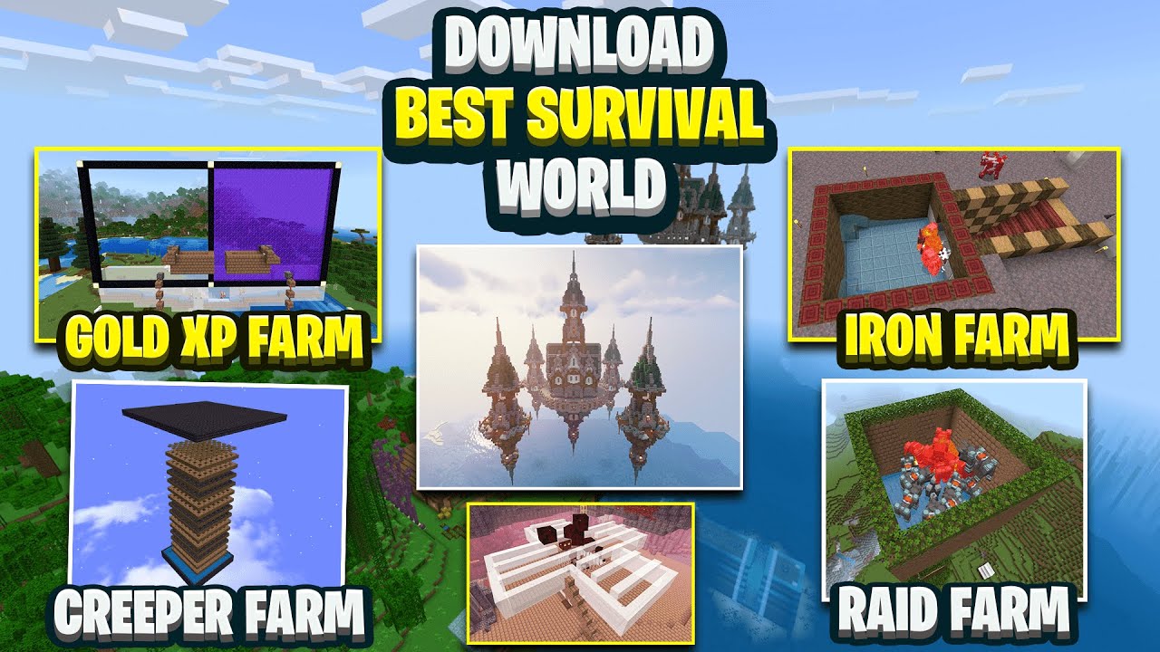 Download My Survival World For Minecraft Pocket Edition | Minecraft Bedrock Edition | RohitMETA