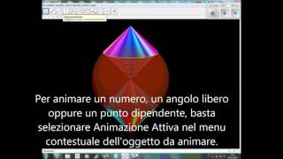Sfera e Coni. Animazioni 3d con il software Geogebra screenshot 1