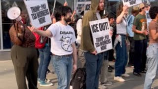 'ICE out of ATL': Group chants outside Hartsfield-Jackson, calling for ICE agents to leave airport