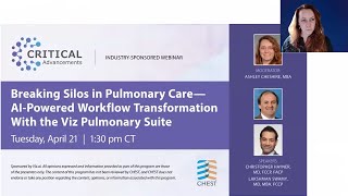 Critical Advancements: AI-Powered WorkflowTransformation with the Viz Pulmonary Suite