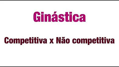 Como está dividido a ginástica competitiva?