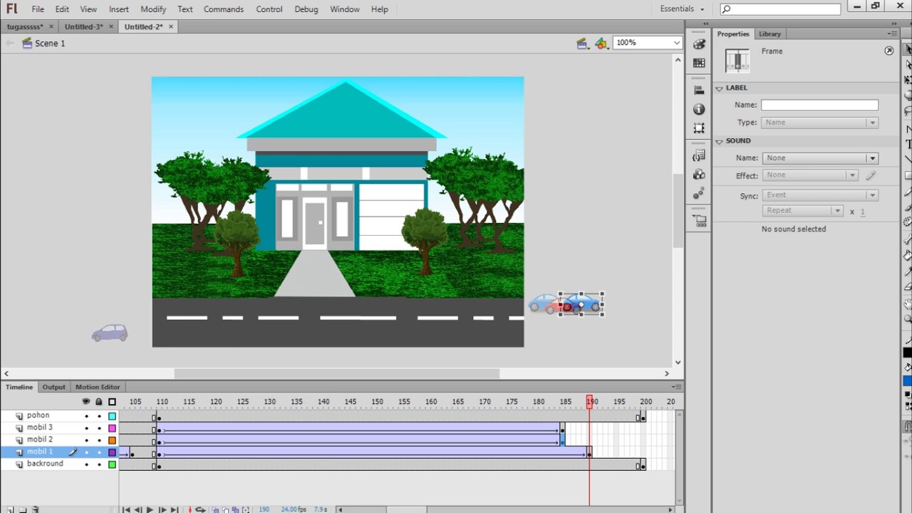 Tutorial Membuat Animasi Mobil Berjalan Menggunakan Adobe Flash