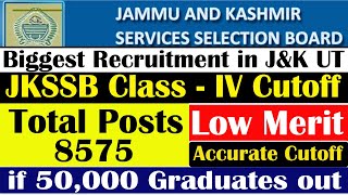 Jkssb Class - Iv L Cutoff L Accurate Cutoff L 8575 Posts L