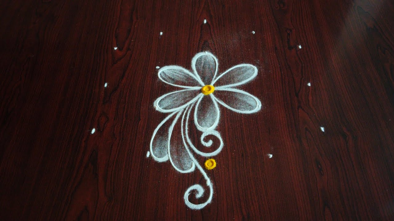 2 beautiful daily kolams ⚛️ 5×3 dot's..