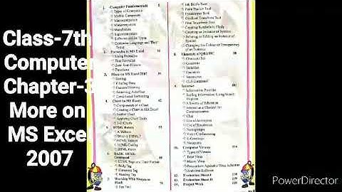 Class- VII Computer(Chapter- 3 More on MS Excel 2007) shorting Data