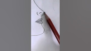 Easy way to draw side face of girl || satisfying creative art #shorts #howtodraw #yt #art
