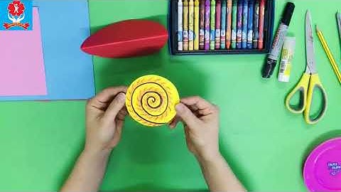 Làm ốc sên bằng giấy màu