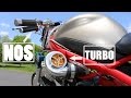 Pocket Bike With Electric TURBO And NOS Installed First Test Ride!