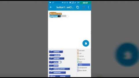 Create your first App- message toast In sketchware