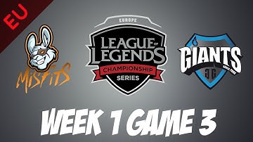 Misfits vs Giants | Game 3 | HIGHLIGHTS | EU LCS Spring Split 2017