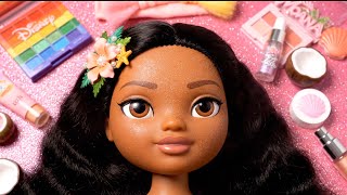 Moana ASMR 🌺🌊 Ocean-Inspired Skincare & Soft Princess Makeup screenshot 4