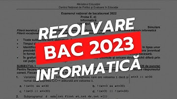Rezolvare BAC INFORMATICĂ 2023