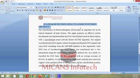 ECG PEAK DETECTION USING CNN AND RCNN PYTHON PROJECT 2020