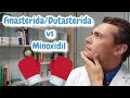 Dermatlogo explica las diferencias entre finasteridadutasterida y minoxidil para tratar alopecia