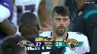 Justin Tucker MISSES 67 yard game-winning field goal screenshot 5