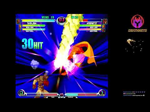 MvC2 Dhalsim/Repulsor Blast Assist 60% round start combo 80% total sequence