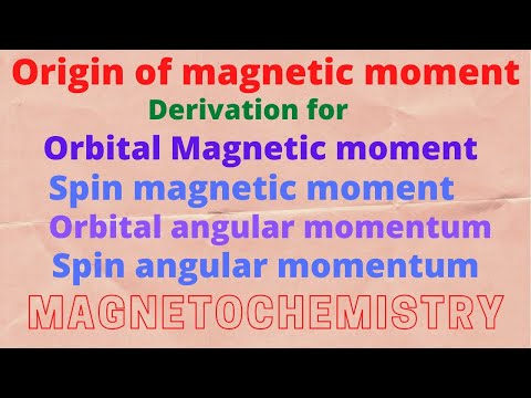 Lecture 02 : Origin of magnetic moment, Concept of Orbital and spin magnetic moment