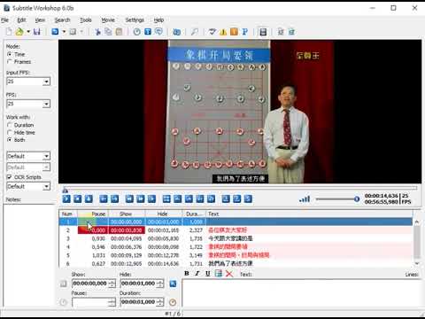 Subtitle WorkShop 製作 SRT 字幕檔教學