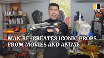 Chinese man re-creates iconic props from movies and anime