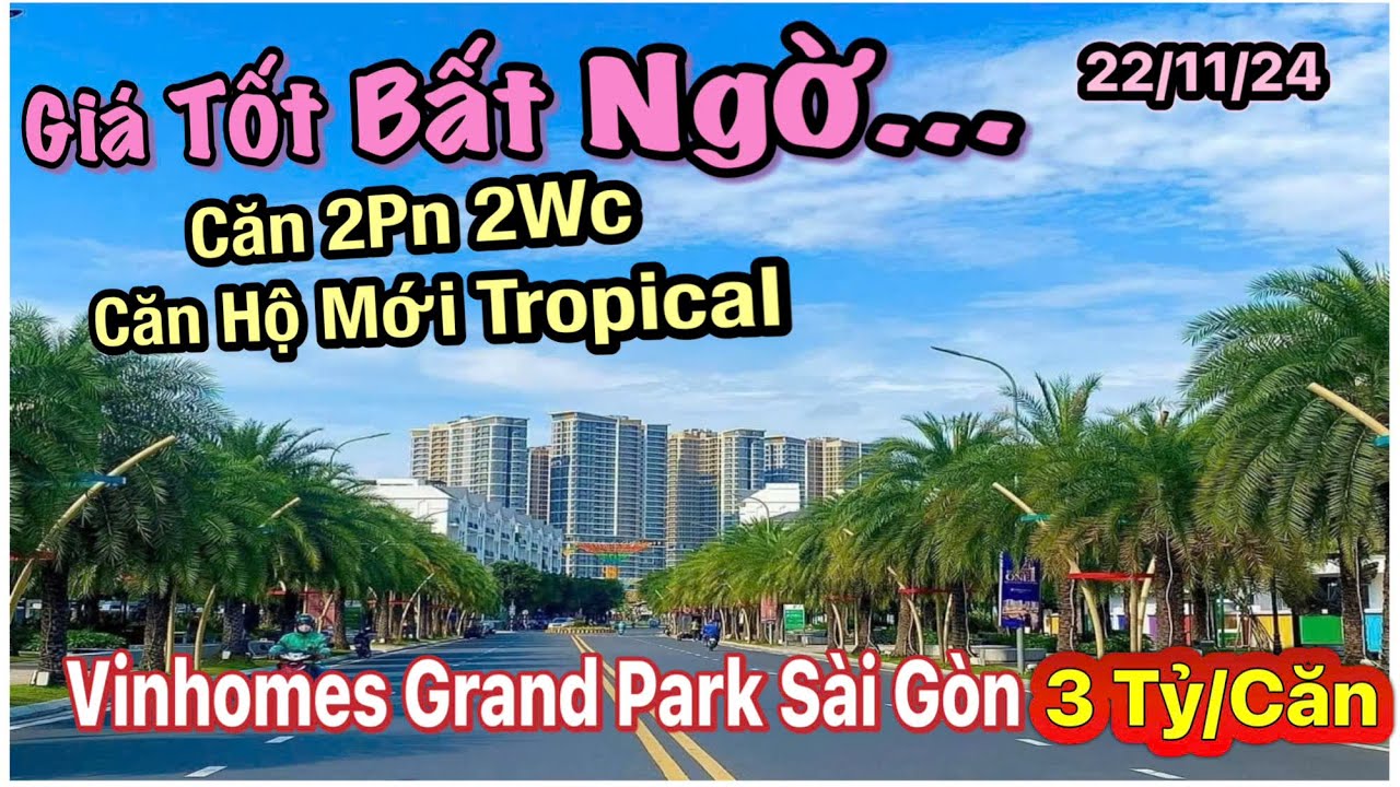 giá tốt bất ngờ căn 2PN 2WC tòa căn hộ mới Tropical Vinhomes Grand Park ...