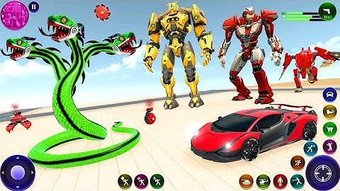 Snake Robot Car Game Showdown | Anaconda Robot Car Game | Android iOS Gameplay| Robot Games