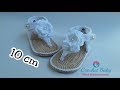 Sandálinha SAMIRA de Crochê - Tamanho 10 cm - Crochet Baby Yara Nascimento