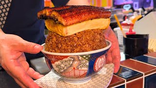 1kg! Giant Grilled Eel and Egg Rice Bowl in Tokyo | Japanese Food
