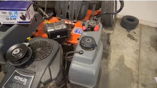 Husqvarna 0-turn PTO clutch no click no start | deck won’t turn on problem solved