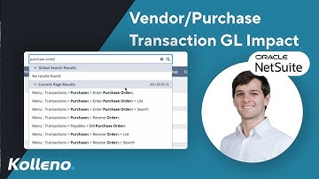 NetSuite Tutorial | Vendor Purchase Transaction GL Impact in NetSuite