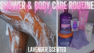 RELAXING LAVENDER SCENTED SHOWER ROUTINE + BODY CARE ROUTINE