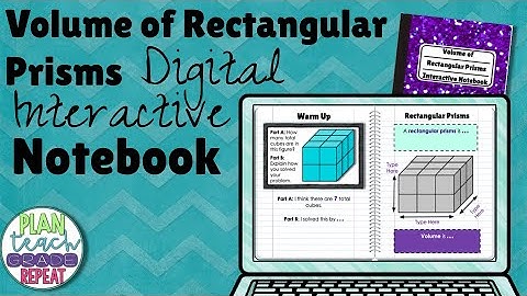 Volume of Rectangular Prisms Digital Interactive Notebook