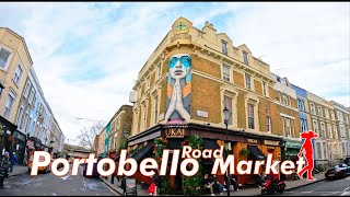 London Market walking tour 2024: Portobello Road Market to Nothing Hill station walk