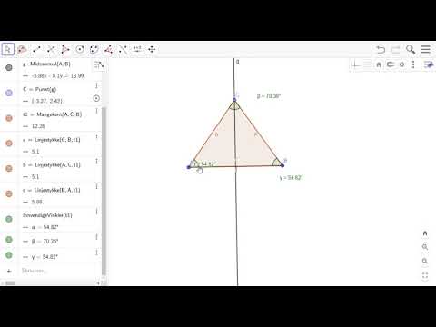 Likebeint trekant (Geogebra)