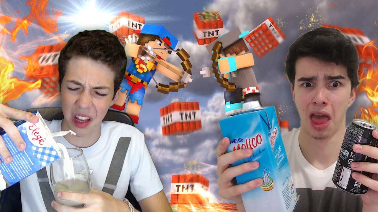 vlogs in spanish Minecraft - TOMAR LEITE COM COCA-COLA (Desafio Games #8)