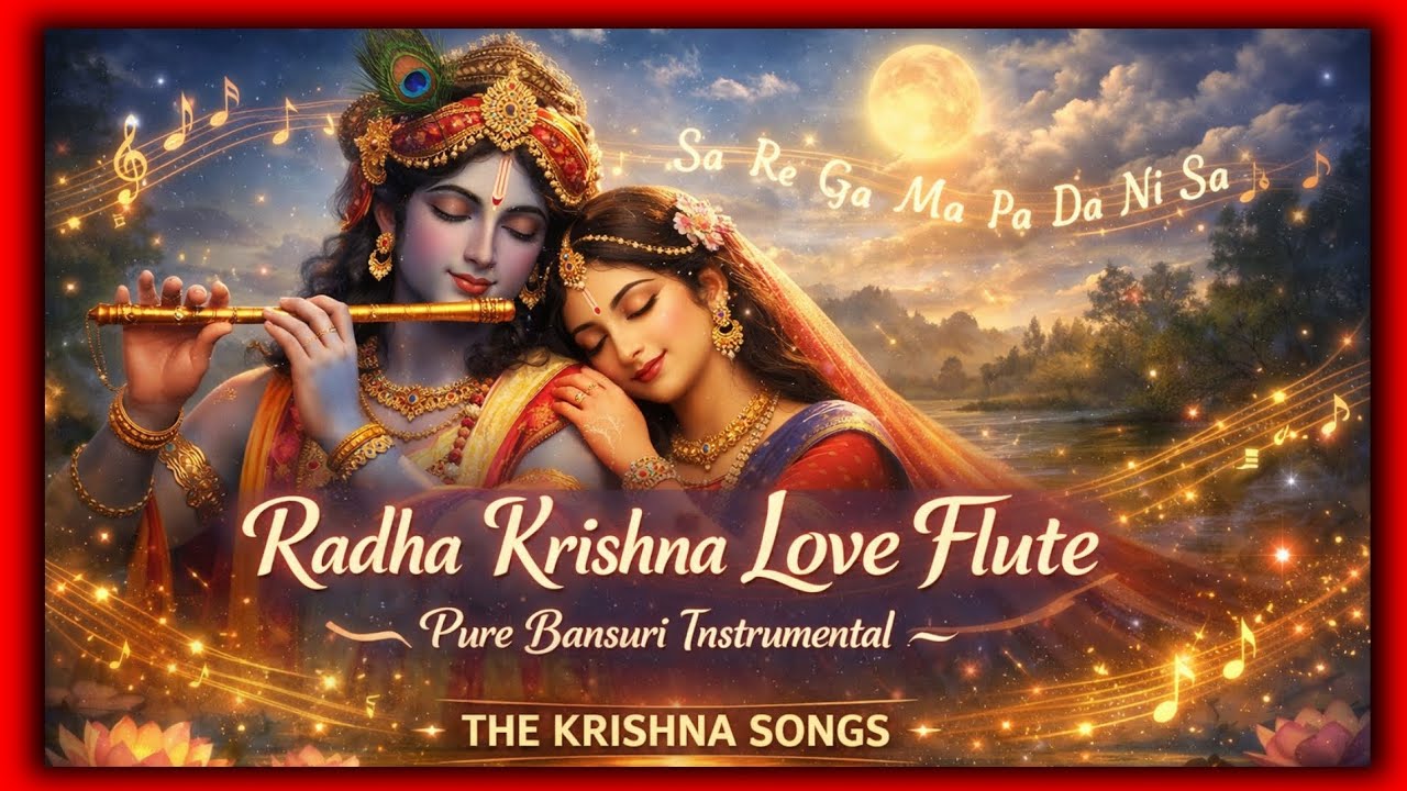 Radha Krishna Love Flute 💖 | Pure Bansuri Instrumental | BY - @thekrishnasongs 