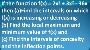 MA3151 |MA25C01| Differential Calculus | Intervals of concavity and the inflection points  in Tamil