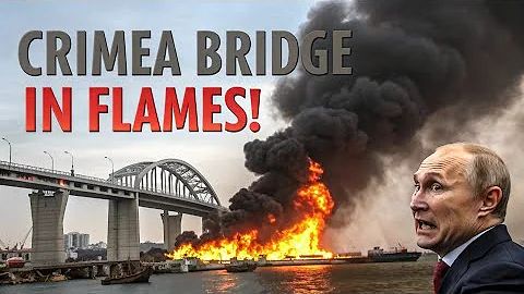 Putin in Shock as Crimea Bridge Explodes in Massive Fireball!
