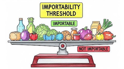 Groceries Analogy For Importability Threshold