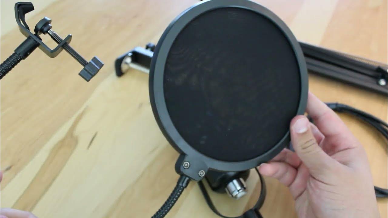 Microfono Condensador Cardioide Linkon USB Kit Brazo Antipop 