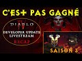 Diablo 4  saison 3 stream des devs  du bon et du moins bon  rsum et impressions