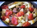 Овощное рагу с мясом в духовке без обжарки/Ragout of vegetables with meat in the oven