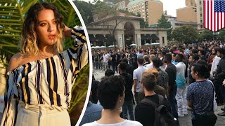 Mass Tinder date: Womans gets mobs of men for mega date - TomoNews