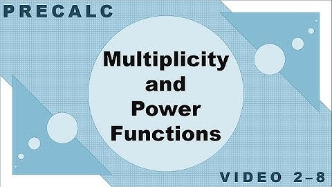 Precalc 2-8 | Multiplicity & Power Functions