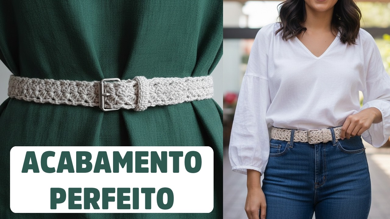 CINTO LEQUE EM CROCHÊ | Passo a Passo