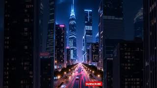 Hi-Tech Modern Skyscraper City  #moderncity #flashlight #aishorts #magic