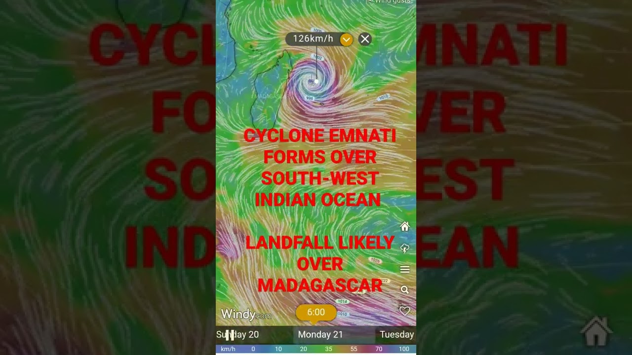 Cyclone Emnati Forms Over Southwest Indian Ocean || Landfall Likely Over Madagascar