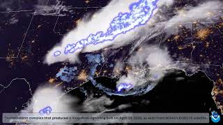 NOAA's GOES-16 Satellite Spies Megaflash Lightning