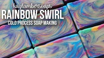 🌈 Rainbow ITPS Swirl | cp soap making | kaylambersoaps